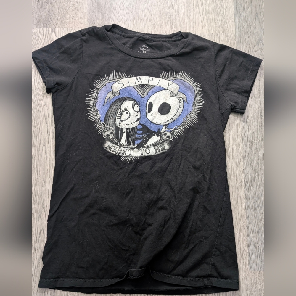 Nightmare Before Christmas Jack Sally Graphic Tee M
